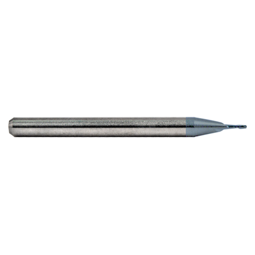 M.A. Ford 16409370C | 3/32" Diameter x 1/8" Shank x 3/16" LOC x 1-1/2" OAL x 30 Degree Helix Angle 2 Flute TiCN Coated Carbide 164 Stub Square End Mill