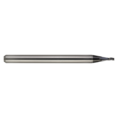 M.A. Ford 16906250C | 1/16" Diameter x 1/8" Shank x 1/8" LOC x 1-1/2" OAL x 30 Degree Helix Angle 3 Flute TiCN Coated Carbide 169 Stub Square End Mill