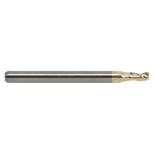 M.A. Ford 16909370R.020F | 3/32" Diameter x 1/8" Shank x 3/16" LOC x 1-1/2" OAL x 0.020" Radius x 30 Degree Helix Angle 3 Flute Fordlube Coated Carbide 169 Stub Corner Radius End Mill