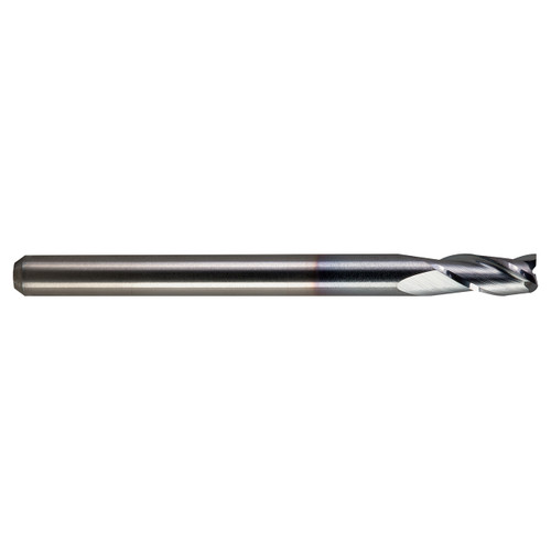 M A Ford 16915620C | 5/32" Diameter x 3/16" Shank x 5/16" LOC x 2.000" OAL x 30 Degree Helix Angle 3 Flute TiCN Coating Carbide Stub Square End Mill