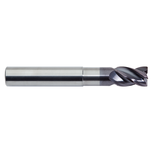 M.A. Ford 177S4724A | 12.00mm Diameter x 12.00mm Shank x 18.00mm LOC x 38.00mm Neck Length x 83.00mm OAL x 35-38 Degree Helix Angle 4 Flute ALtima Coated Carbide 177S Square End Mill