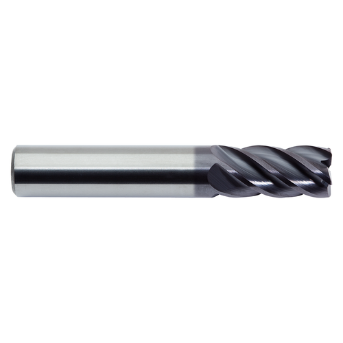 M.A. Ford 17812510A | 1/8" Diameter x 1/8" Shank x 3/8" LOC x 1-1/2" OAL x 38 Degree Helix Angle 5 Flute ALtima Coated Carbide 178 Square End Mill