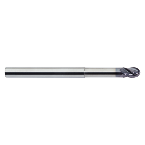 M A Ford 179L4724N5A | 12.00mm Diameter x 0.472" Shank x 18.00mm LOC x 62.00mm Neck Length x 152.00mm OAL x 6.00mm Radius x 35-38 Degree Helix Angle 4 Flute ALtima Coated Carbide Ball Nose End Mill