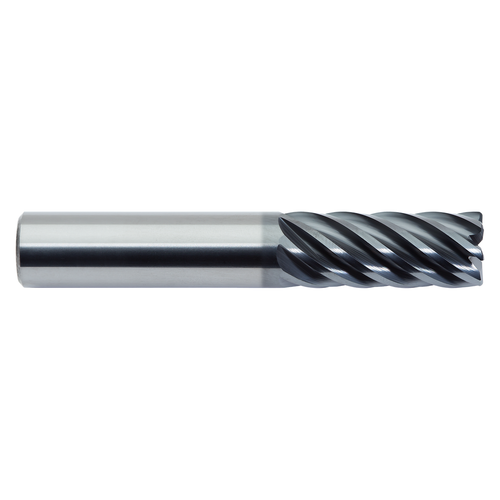 M A Ford 18050018B | 1/2" Diameter x 1/2" Shank x 1-1/4" LOC x 3.000" OAL x 0.125" Radius x 38 Degree Helix Angle 7 Flute ALtima Blaze Coated Carbide Corner Radius End Mill