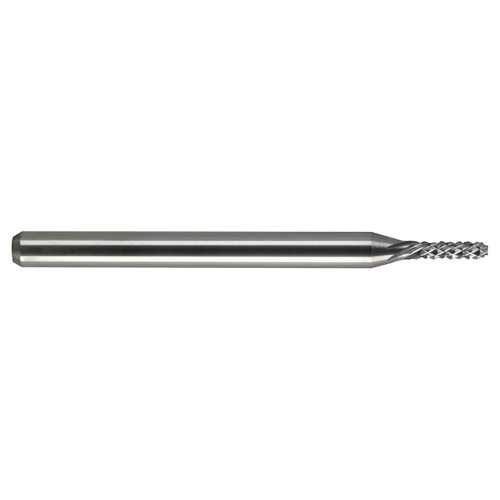 M.A. Ford 23103120 | 1/32" Diameter x 1/8" Shank x 1/8" LOC x 1-1/2" OAL 7 LH Flute 5 RH Flute Uncoated Carbide 231 Diamond Pattern Router Bit