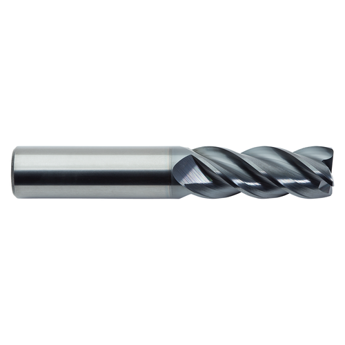 M A Ford 27743704B | 7/16" Diameter x 7/16" Shank x 1/2" LOC x 2.500" OAL x 0.030" Radius x 38-41 Degree Helix Angle 4 Flute ALtima Blaze Coated Carbide Corner Radius End Mill