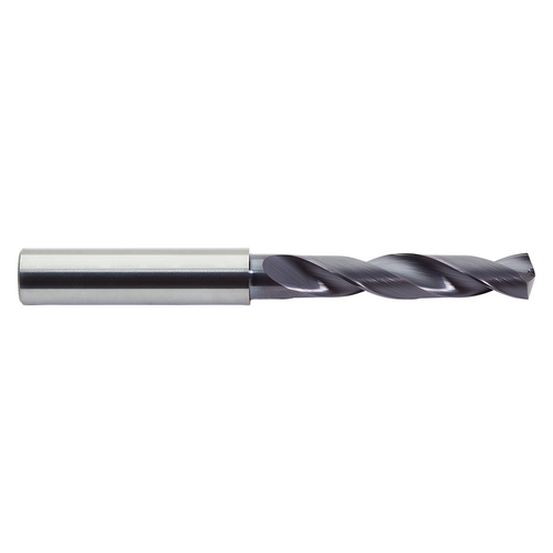 M.A. Ford 2XDSS3937A | 10.00mm Drill Size x 10.00mm Shank x 43.00mm Flute Length x 89.00mm OAL x 30 Degree Helix Angle 2 Flute ALtima Coated Carbide 2XDSS Screw Machine Length Drill Bit
