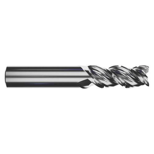 M A Ford 33475000R.030 | 3/4" Diameter x 3/4" Shank x 1.000" LOC x 4.000" OAL x 0.030" Radius x 45 Degree Helix Angle 3 Flute Uncoated Carbide Roughing End Mill