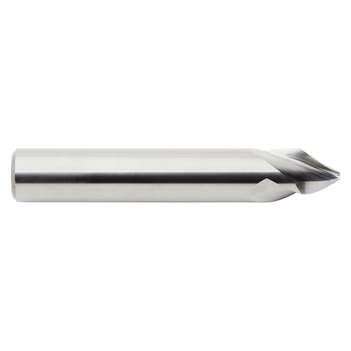 M.A. Ford 3HC050001 | 1/2" Diameter x 1/2" Shank x 0.364" LOC x 3.000" OAL x 60 Degree Included Angle 3 Flute Uncoated Carbide 3HC Chamfer Mill