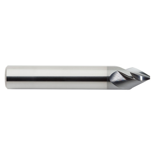 M.A. Ford 3HC050003B | 1/2" Diameter x 1/2" Shank x 0.210" LOC x 3.000" OAL x 90 Degree Included Angle 3 Flute ALtima Blaze Coated Carbide 3HC Chamfer Mill