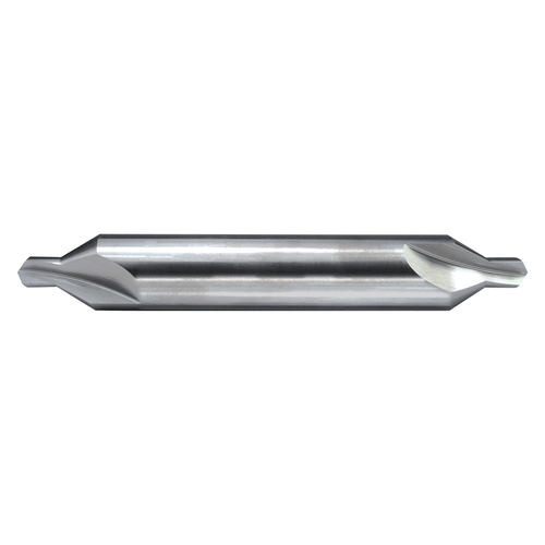 M A Ford 40504680 | 0.047" Diameter x 1/8" Shank x 5.000" OAL x 60 Degree Included Angle 2 Flute Uncoated Carbide Combination Drill & Countersink