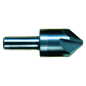 M A Ford 78100004 | 1.000" Diameter x 1/2" Shank x 2.750" OAL x 100 Degree Included Angle 6 Flute Uncoated Carbide Countersink