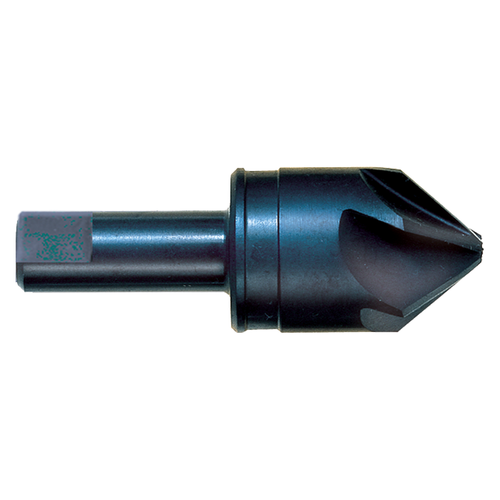 M A Ford 79150006 | 1-1/2" Diameter x 3/4" Shank x 3.500" OAL x 120 Degree Included Angle 6 Flute Uncoated HSS Countersink