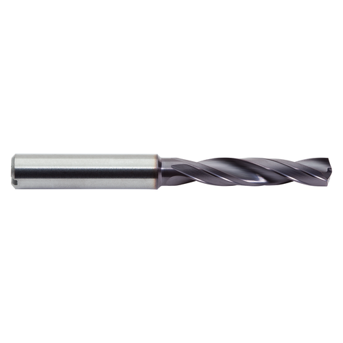 M A Ford CXDCS 0530AP | 5.30mm Diameter x 6.00mm Shank x 28.00mm LOC x 66.00mm OAL x 30 Degree Helix Angle 2 Flute ALtima Plus Coated Carbide Screw Machine Length Drill Bit