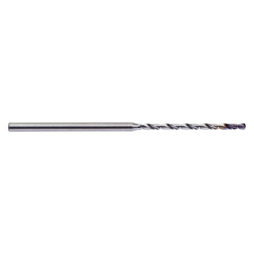 M.A. Ford MXDCLM0280A | 2.80mm Drill Size x 3.00mm Shank x 45.00mm Flute Length x 80.00mm OAL x 30 Degree Helix Angle 2 Flute ALtima Coated Carbide MXDCL Micro Drill Bit