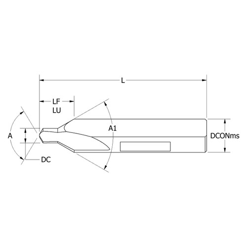 Keo 906-000-082 | 0.078" Diameter x 0.188" Shank x 0.192" Functional Length x 1.875" OAL x 60 Degree Angle 2 Flute Uncoated HSS Combination Drill & Countersink