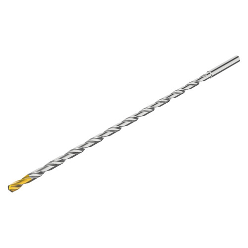 Seco Tools 10307399 | SD2030A-0400-112-04R1 0.158" Diameter x 0.004" Chamfer Width x 1.063" Shank Length x 4.409" Usable Length x 5.945" OAL x 136 Degree Point Angle PVD Coated Carbide Extra Long Drill Bit