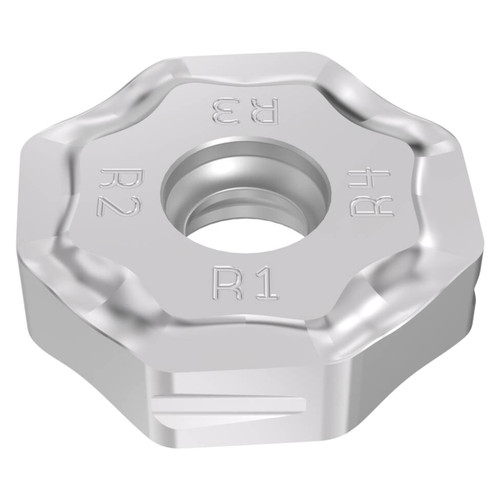 Seco Tools 10312329 | ONEU090520ZZTN4-M14 0.843" Circle Diameter x 0.219" Thickness x 0.079" Radius 4 Edge Count CVD Coated MK1501 Grade Carbide Milling Insert