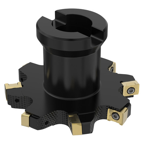 Seco Tools 10092384 | R335.18-080-10-22-4N 80.00mm Cutting Diameter x 23.00mm Cutting Depth of Cut Maximum x 3.00 Degree Rake Axial Angle 4 Cutting Edge 9700 rpm Rotational Speed Arbor R335.18 Indexable Slotting Cutter