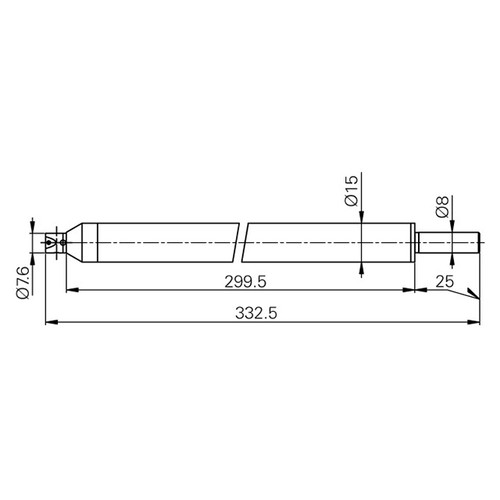 Fowler 54-194-607-0 | M2.5 x 300.00mm Diameter x 8.00mm Length Probe Holder