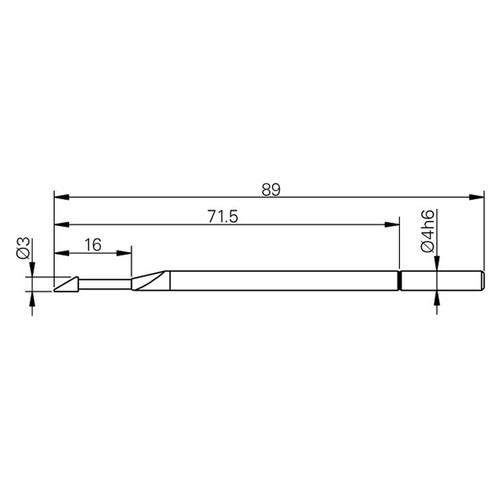 Fowler 54-199-510-0 | 3.00mm Diameter x 89.00mm Length Knife-Edged Measuring Probe