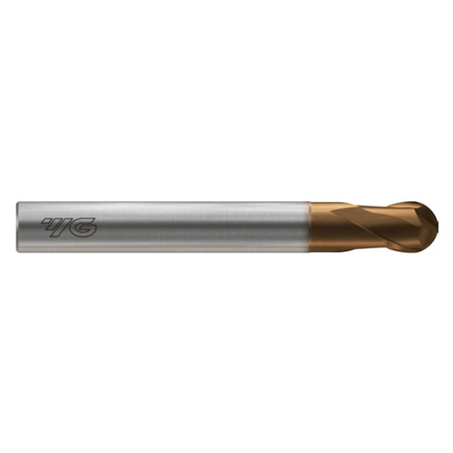 YG1 HPK10050 | 0.197" Diameter x 0.236" Shank x 0.197" LOC x 1.969" OAL 30 Degree Helix Angle 2 Flute C Coated Carbide Ball End Mill