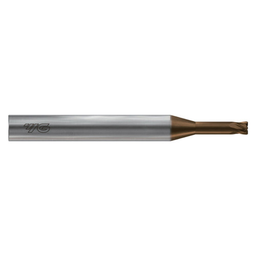 YG1 HPK16813 | 6.00mm Diameter x 6.00mm Shank x 5.00mm LOC x 12.00mm LBS x 60.00mm OAL x 1.00mm Radius x 27/30 Degree Helix Angle 4 Flute C-Coated Carbide HPK16 Corner Radius End Mill