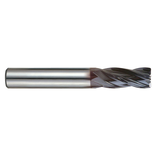 YG1 EMD40030 | 3.00mm Diameter x 6.00mm Shank x 8.00mm LOC x 57.00mm OAL x 0.30mm Radius 4 Flute AlTiN Coated Carbide EMD40 Corner Radius End Mill
