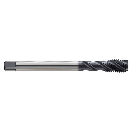 YG1 TRF14705GS | 3/4" - 10 Size x 0.590" Shank x 1.000" Thread Length x 4.920" OAL UNC H5 Modified Bottoming Chamfer Type 45 Degree Helix Angle 4 Flute X Coated HSS-PM TRF14 Spiral Flute Tap