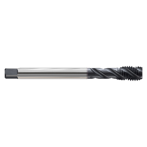 YG1 TRF04173GS | M2.50 - 0.45mm Size x 0.141" Shank x 0.126" Thread Length x 1.970" OAL M D3 Modified Bottoming Chamfer Type 45 Degree Helix Angle 2 Flute X Coated HSS-PM TRF04 Spiral Flute Tap