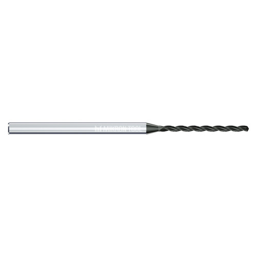 Mikron Tool 2.CD.100100.A | CrazyDrill Alu 0.40 - 3.00mm Diameter Range x 3.00mm Shank x 10.00mm LOC x 50.50mm OAL 3 Flute DLC Coated Drill Bit