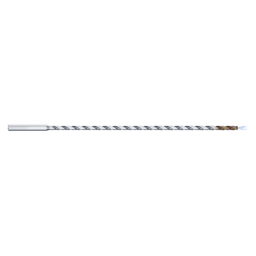 Mikron Tool 2.CD.400270.IC | CrazyDrill Cool SST-Inox 2.00 - 6.35mm Diameter Range x 4.00mm Shank x 108.00mm LOC x 162.00mm OAL 2 Flute eXedur SNP Coated Pilot Drill