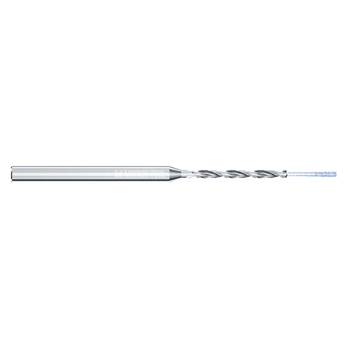 Mikron Tool 2.CD.100390.CA | CrazyDrill Cool 0.75 - 6.00mm Diameter Range x 6.00mm Shank x 39.00mm LOC x 95.00mm OAL 2 Flute Uncoated Pilot Drill