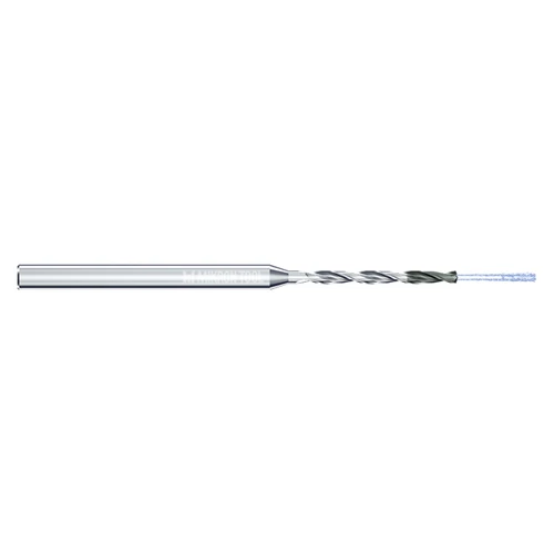 Mikron Tool 2.CD.100390.CS | CrazyDrill Cool 0.75 - 6.00mm Diameter Range x 6.00mm Shank x 39.00mm LOC x 95.00mm OAL 2 Flute eXedur RI/RIP Coated Pilot Drill