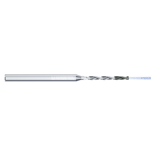 Mikron Tool 2.CD.100540.CS | CrazyDrill Cool 0.75 - 6.00mm Diameter Range x 6.00mm Shank x 54.00mm LOC x 113.50mm OAL 2 Flute eXedur RI/RIP Coated Pilot Drill