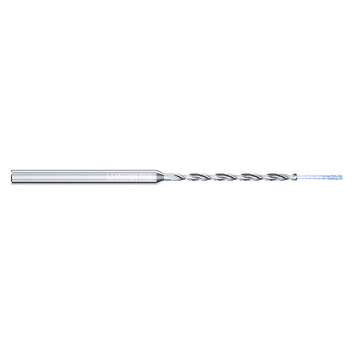 Mikron Tool 2.CD.150380.CA | CrazyDrill Cool 0.75 - 6.00mm Diameter Range x 6.00mm Shank x 57.00mm LOC x 113.50mm OAL 2 Flute Uncoated Pilot Drill