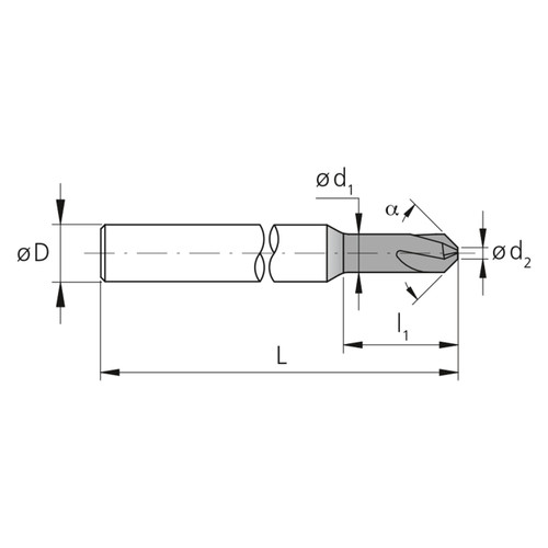 Mikron Tool 2.FC.10030090.1 | CrazyMill Chamfer 3.00mm Head Diameter x 3.00mm Shank x 50.00mm OAL 5 Flute eXedur RIP Coated Front Chamfer Tool