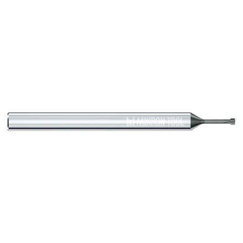 Mikron Tool 2.BC.03190090.1 | CrazyMill Chamfer 0.010" Size x 0.075" Head Diameter x 0.157" Shank x 0.315" LOC x 1.970" OAL 5 Flute eXedur RIP Coated Back Chamfer Tool