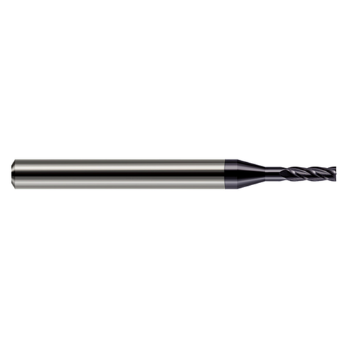 Harvey Tool 678116-C3 | 0.250" Cutter Diameter x 0.750" LOC x 1/4" Shank x 2-1/2" OAL 3 Flutes C3 Coated Carbide Miniature Square End Mill