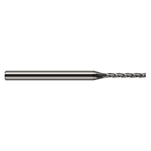 Harvey Tool 810320 | 0.020" Cutter Diameter x 0.140" LOC x 1/8" Shank x 2-1/2" OAL 4 Flutes Uncoated Carbide Miniature Square End Mill