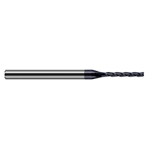 Harvey Tool 810320-C3 | 0.020" Cutter Diameter x 0.140" LOC x 1/8" Shank x 2-1/2" OAL 4 Flutes C3 Coated Carbide Miniature Square End Mill