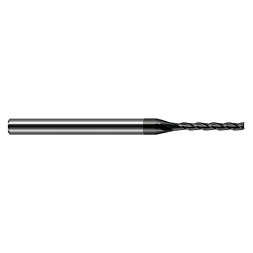 Harvey Tool 826831-C4 | 0.031" Cutter Diameter x 0.250" LOC x 1/8" Shank x 2-1/2" OAL 4 Flutes C4 Coated Carbide Miniature Square End Mill