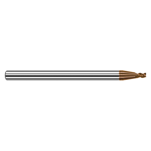 Harvey Tool 841662-C10 | 0.062" Cutter Diameter x 0.093" LOC x 1/8" Shank x 1-1/2" OAL 4 Flutes C10 Coated Carbide Square End Mill