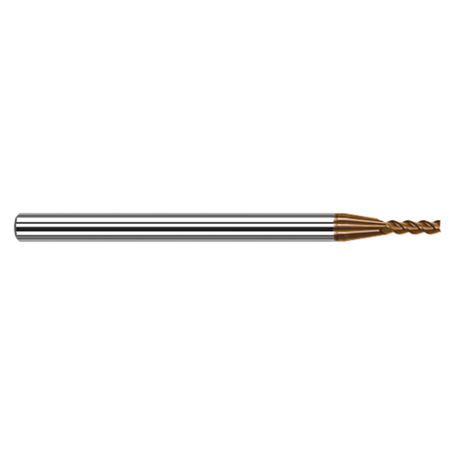 Harvey Tool 967116-C10 | 0.250" Cutter Diameter x 0.750" LOC x 1/4" Shank x 2-1/2" OAL 4 Flutes C10 Coated Carbide Square End Mill
