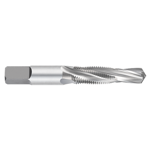 Titan USA TT70902 | 3/8" - 18 Thread Size x 0.700" Shank x 1-1/16" LOC x 3-1/2" OAL 4 Flute Uncoated High Speed Steel Combination Drill Tap