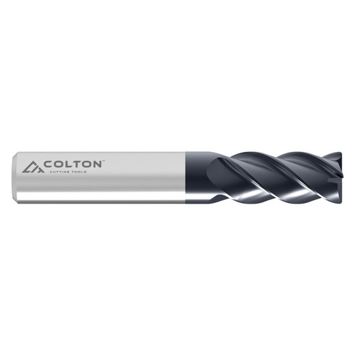 Colton Industrial Tools 63078 | 1/4" Diameter x 1/4" Shank x 3/4" LOC x 2-1/2" OAL x 0.060" Radius 4 Flute AlTiN Coated Carbide Corner Radius End Mill