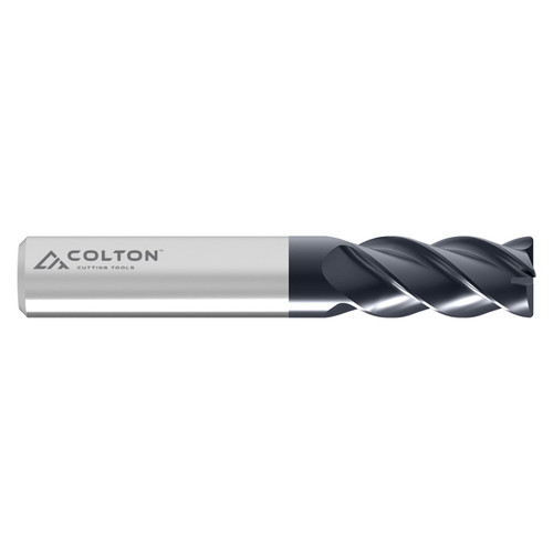 Colton Industrial Tools 63104 | 3/4" Diameter x 3/4" Shank x 1-1/2" LOC x 4" OAL x 0.020" Radius 4 Flute AlTiN Coated Carbide Corner Radius End Mill