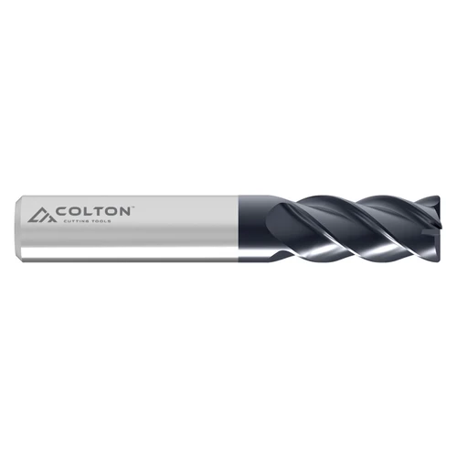 Colton Industrial Tools 63110 | 1" Diameter x 1" Shank x 1-3/4" LOC x 4" OAL x 0.060" Radius 4 Flute AlTiN Coated Carbide Corner Radius End Mill