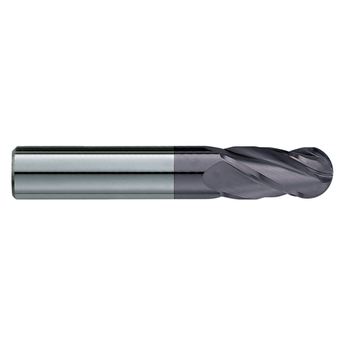 Garr Tool 04667 | 12.00mm Diameter x 12.000" Shank x 19.00mm LOC x 65.00mm OAL x 30 Degree Helix Angle 4 Flute Ball End Mill