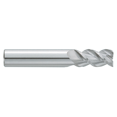 Garr Tool 10100 | 12.00mm Diameter x 12.000" Shank x 26.00mm LOC x 75.00mm OAL x 50 Degree Helix Angle 3 Flute Square End Mill